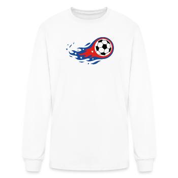 World Cup USA Fanshirt Fireball Comet StarsStripes - Men's Long Sleeve T-Shirt - white - Front