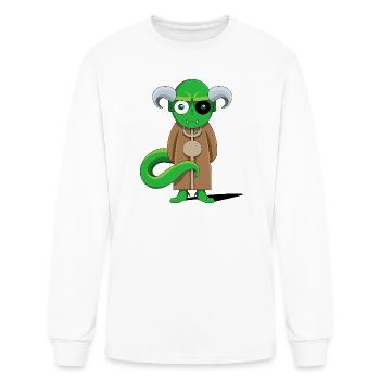 Goblin Sage in Brown Robe - Men's Long Sleeve T-Shirt - white - Front