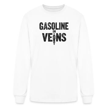 Gasoline in Veins - Men's Long Sleeve T-Shirt - white - Front