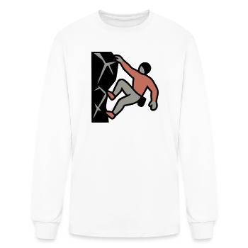  Climber Rock Wall Rock Climbing Alpinism - Men's Long Sleeve T-Shirt - white - Front