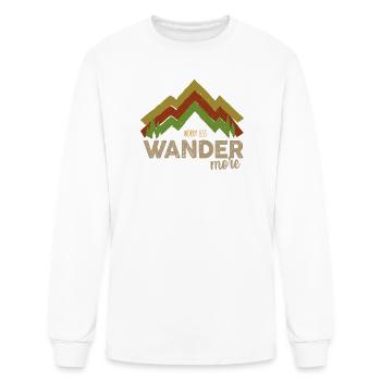 Worry Less. Wander More. - Men's Long Sleeve T-Shirt - white - Front