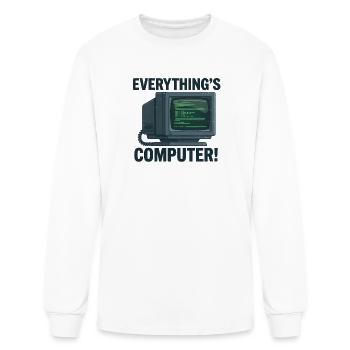 Everything's Computer Retro - Men's Long Sleeve T-Shirt - white - Front