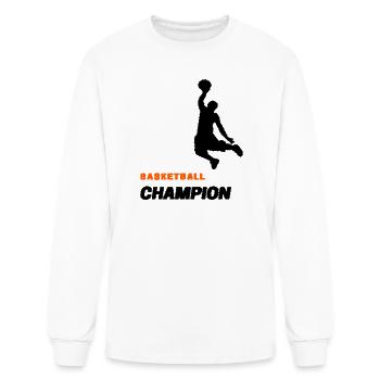 Basketball Distress Typography - Men's Long Sleeve T-Shirt - white - Front