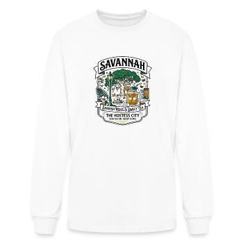 Savannah Georgia Paranormal Ghost Hunting Squares - Men's Long Sleeve T-Shirt - white - Front
