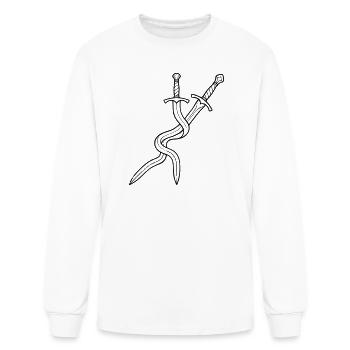 Crossed Swords Daggers Fantasy RPG Gamer - Men's Long Sleeve T-Shirt - white - Front
