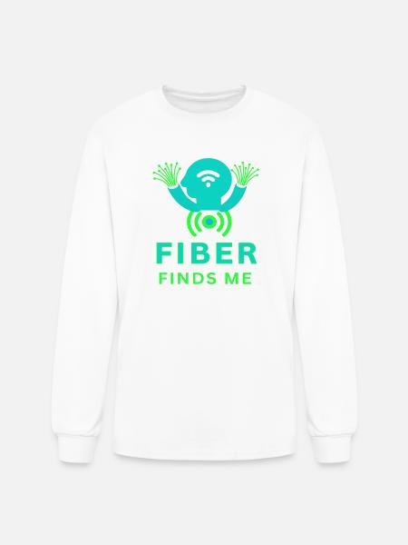 Fiber_Finds_Me_-_sized - Men's Long Sleeve T-Shirt - white