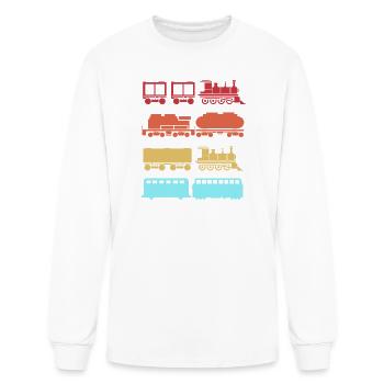 Train Conductor Locomotive Trains - Men's Long Sleeve T-Shirt - white - Front