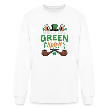 Ça sent le Green Spirit St Patrick’s Design - T-shirt à manches longues Homme - blanc - Devant