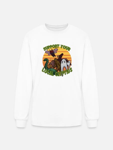 Support Your Local Cryptids - Men's Long Sleeve T-Shirt - white