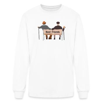 Best Friends Bench Duo - Men's Long Sleeve T-Shirt - white - Front