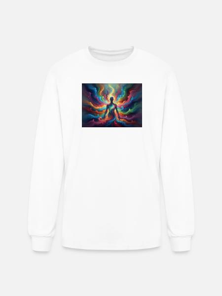 Flash Aura - Men's Long Sleeve T-Shirt - white