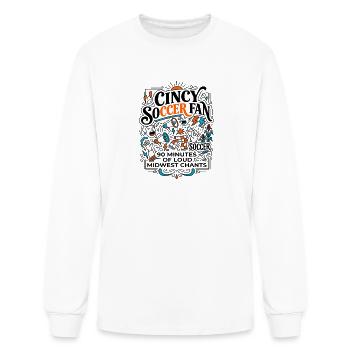 Cincy Soccer Fan Midwest Stadium Chants - Men's Long Sleeve T-Shirt - white - Front