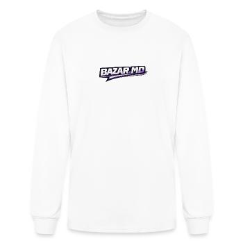 BazaarMD Logo Emblem Print - Men's Long Sleeve T-Shirt - white - Front