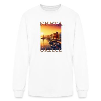 Crete Vacation Sunset Island Mediterranean - Men's Long Sleeve T-Shirt - white - Front