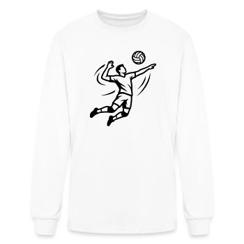 Volleyball Player Spiking Volleyball Team Club - Men's Long Sleeve T-Shirt - white - Front