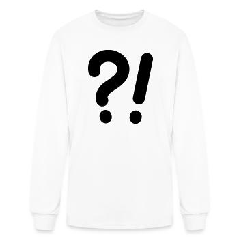 question mark and exclamation point - Men's Long Sleeve T-Shirt - white - Front