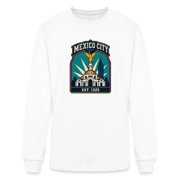 Mexico City CDMX Emblem - Men's Long Sleeve T-Shirt - white - Front
