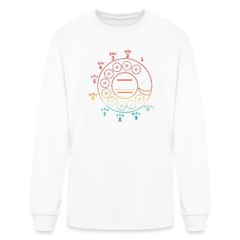 Rotary Dial Phone Telephone - Men's Long Sleeve T-Shirt - white - Front
