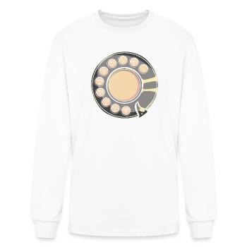 Vintage Rotary Phone Rotary Dial - Men's Long Sleeve T-Shirt - white - Front