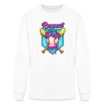 Baseball Drip Boys Home Plate Ice Cream  - Men's Long Sleeve T-Shirt - white - Front