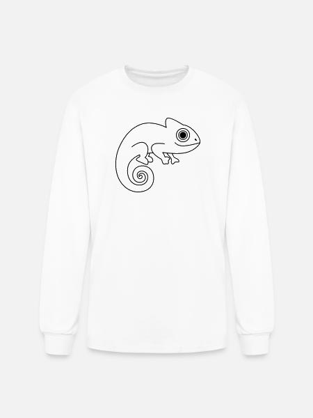 Cute chameleon - Men's Long Sleeve T-Shirt - white