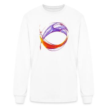 When Chaos Learned to Dream – Fractal Art - Men's Long Sleeve T-Shirt - white - Front