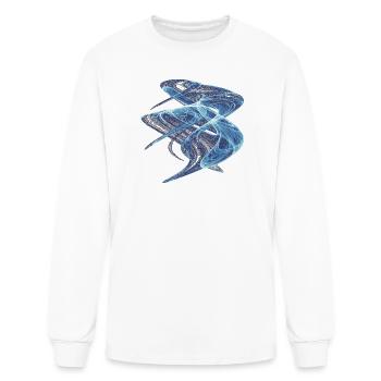 Dance of Ice – Drawn from Light – Fractal Art - Men's Long Sleeve T-Shirt - white - Front