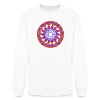 Solar Echo – At the Heart of Light – Fractal Art - Men's Long Sleeve T-Shirt - white - Front