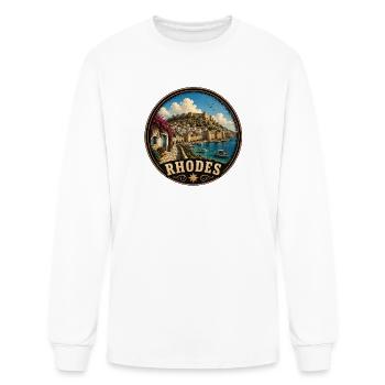 Thodos Greece Mediterranean Island Vacation - Men's Long Sleeve T-Shirt - white - Front