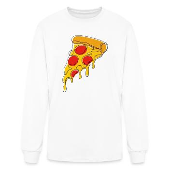 Dripping Pizza Slice Pop Art - Men's Long Sleeve T-Shirt - white - Front