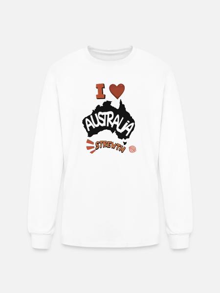 I Love Australia Strewth - Men's Long Sleeve T-Shirt - white
