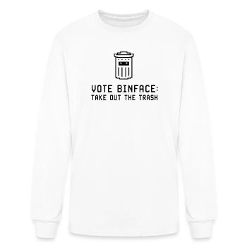 Count Binface Vote - Funny Political Satire Shirt - Men's Long Sleeve T-Shirt - white - Front