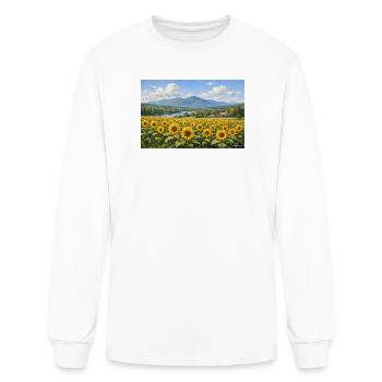 Sunflower Ridge Farmscape - Men's Long Sleeve T-Shirt - white - Front