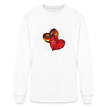 Germany And Turkey Friendship Flag - Men's Long Sleeve T-Shirt - white - Front