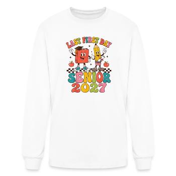Last First Day Senior 2027 Back to School  - Men's Long Sleeve T-Shirt - white - Front