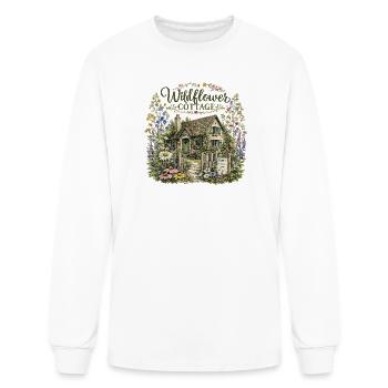 Wildflower Cottage Garden - Men's Long Sleeve T-Shirt - white - Front