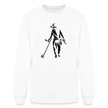 Gold Prospecting Silhouette - Men's Long Sleeve T-Shirt - white - Front