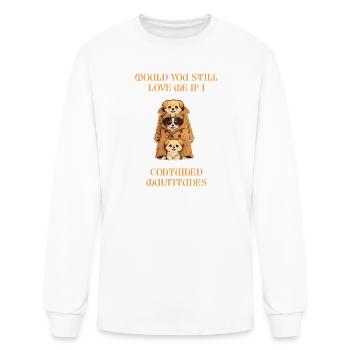 Ensemble Triple Manteau de Chiot - T-shirt à manches longues Homme - blanc - Devant