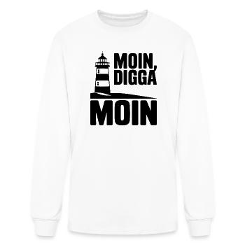  Moin Digga Moin Lighthouse Northern Coast Hamburg - Men's Long Sleeve T-Shirt - white - Front