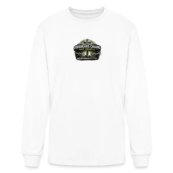 God Breaks Chains Not People | Christian Recovery  - Men's Long Sleeve T-Shirt - white - Front