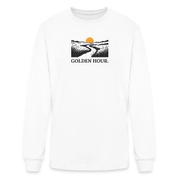 Golden Hour Sunset Path - Men's Long Sleeve T-Shirt - white - Front