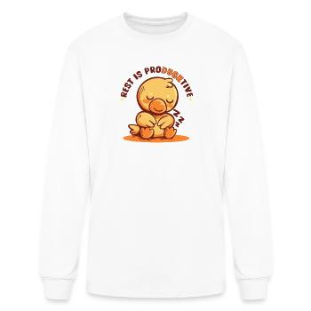 Rest is Producktive - Men's Long Sleeve T-Shirt - white - Front