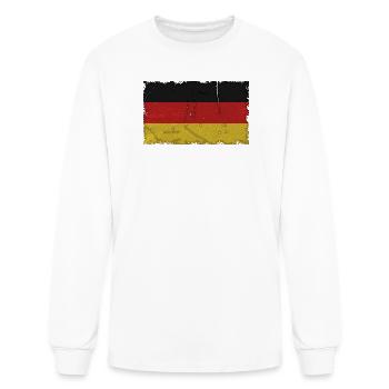 Grunge German Flag Distressed - Men's Long Sleeve T-Shirt - white - Front