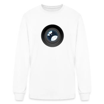 Camera Lens Modern Photo Optical Aperture Graphic - Men's Long Sleeve T-Shirt - white - Front