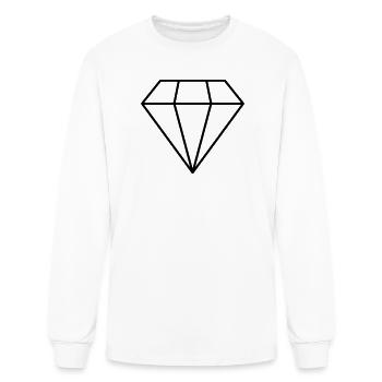 Diamond - Men's Long Sleeve T-Shirt - white - Front