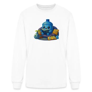 Blue Bottle Book Buddy Cozy - Men's Long Sleeve T-Shirt - white - Front