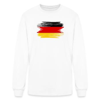 Distressed Germany Flag DE - Men's Long Sleeve T-Shirt - white - Front
