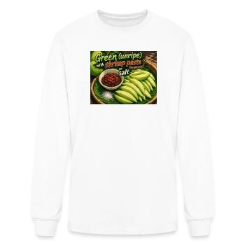 Unripe Mango with Shrimp Paste - Men's Long Sleeve T-Shirt - white - Front