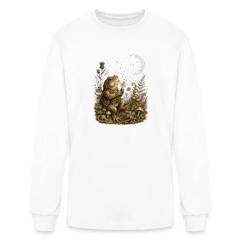 Moonlit Frog Dandelion Constellation - Men's Long Sleeve T-Shirt - white - Front