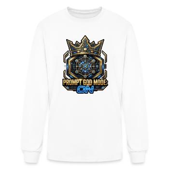 Prompt God Mode Crown Circuitry - Men's Long Sleeve T-Shirt - white - Front